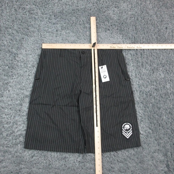 Metal Mulisha Shorts Mens 32 Crooked 2 Pinstripe Hybrid Boardshorts 34x11* NWT - Picture 2 of 14
